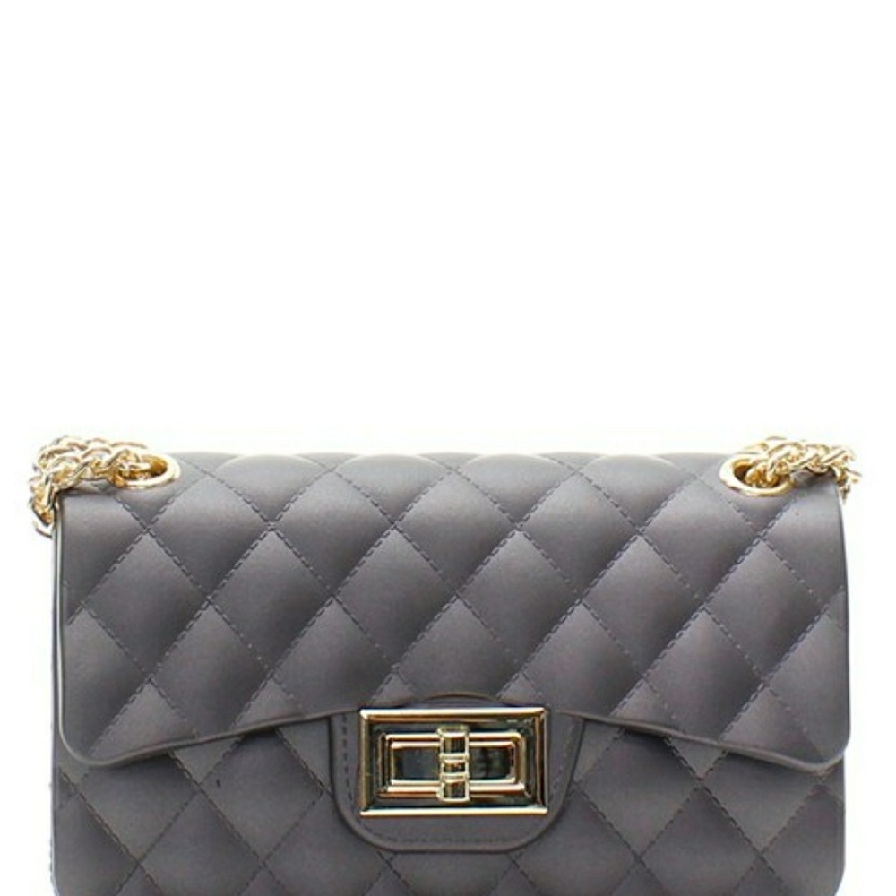 Vegan Leather purse in  grey pewter